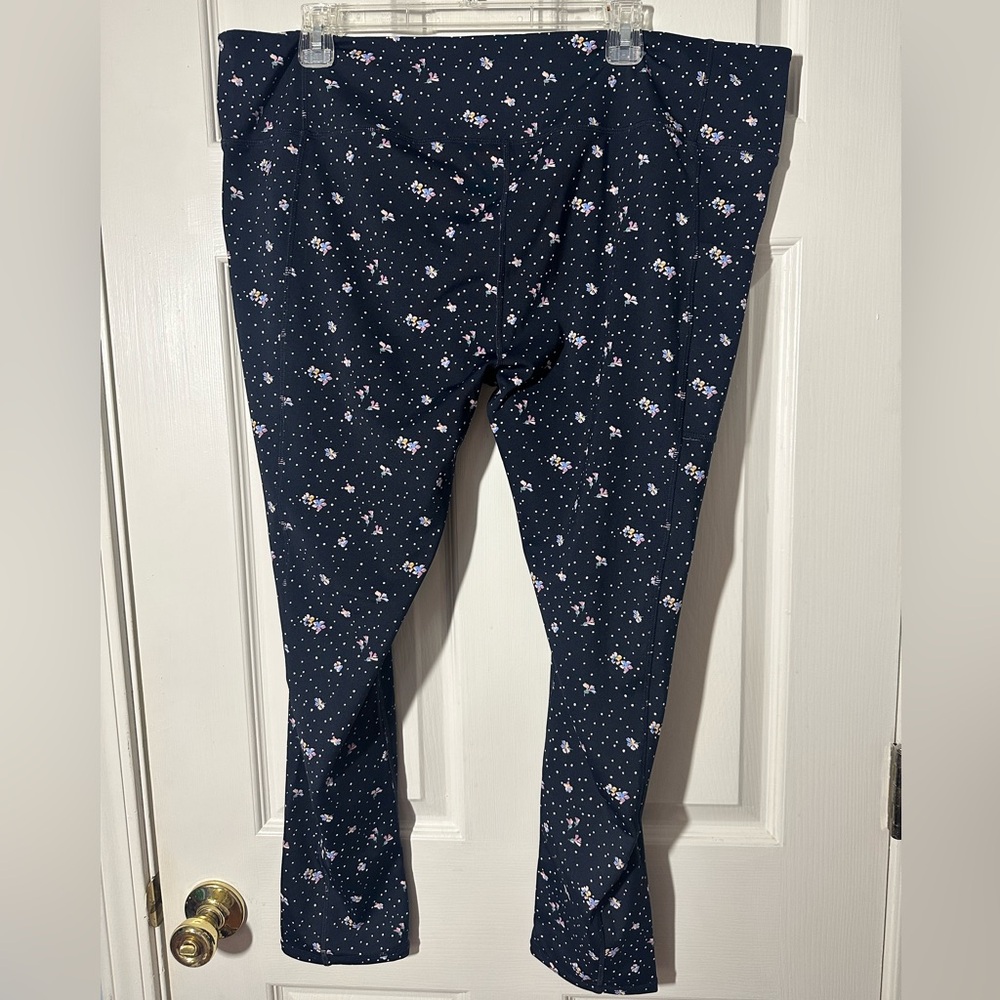 Vera Bradley Black Floral Leggings Size 2X